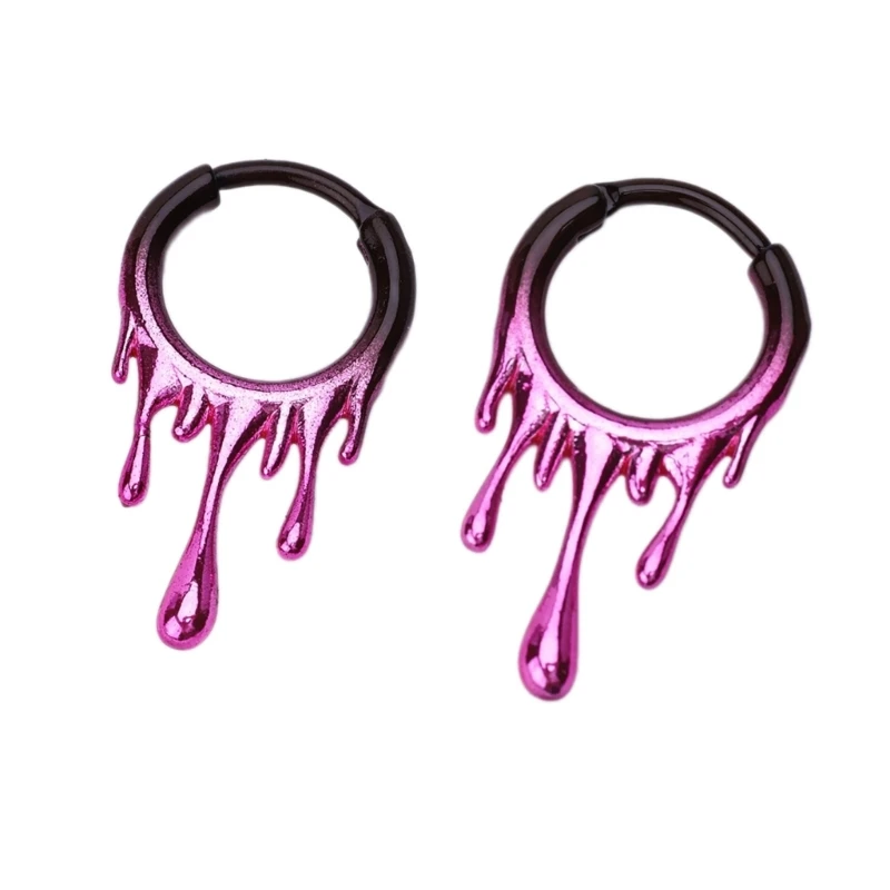 E0BF Stylish Stainless Steel Nose Jewelry Unique Nose Rings Irregular Trendy Body Accessory Body Piercing Nose Jewelry