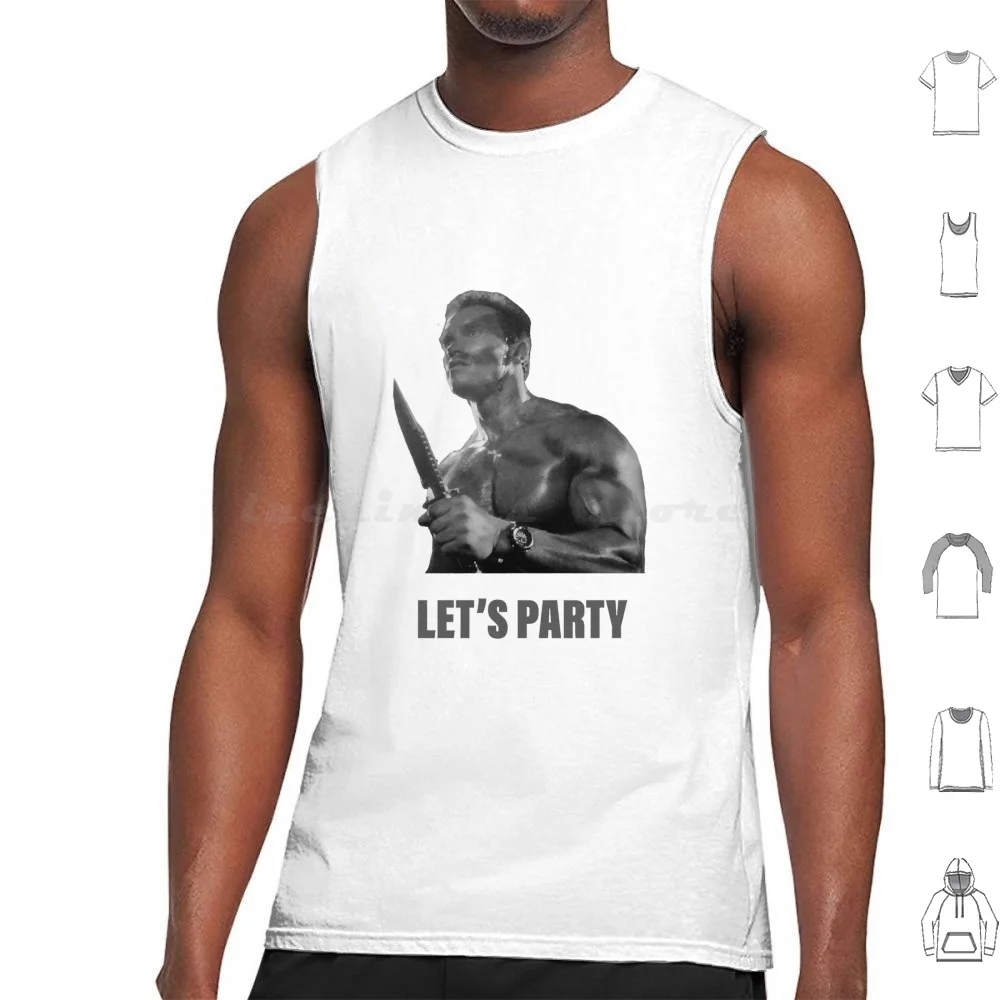 Arnold Schwarzenegger-Commando-Let’s Party Tank Tops Vest Sleeveless Arnold Schwarzenegger Commando Let S Party Commando