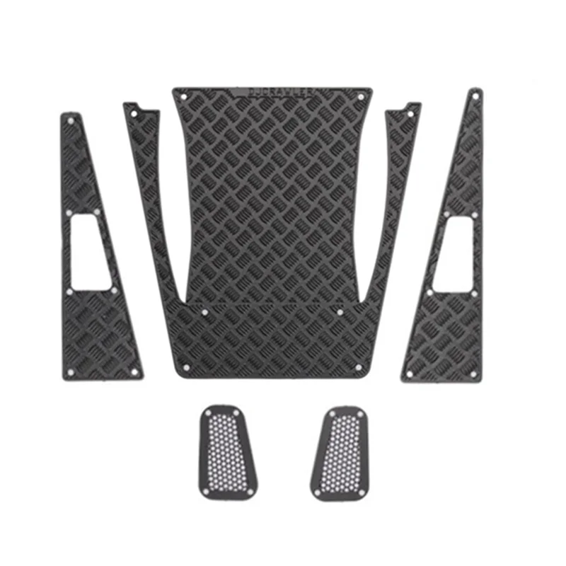 Metal Steel Hood Skid Plate Decorative Sheet Intake Grille Trim for Traxxas TRX4M Defender 1/18 RC Car Upgrade Parts,2