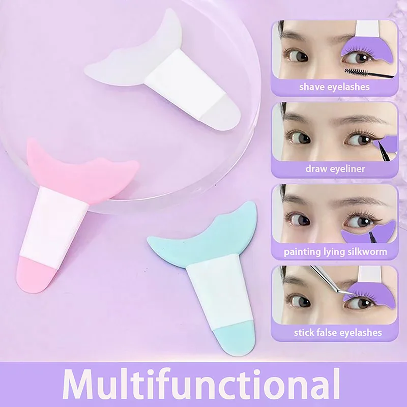 /YOV/Template Mascara Applicator Multifunctional Silicone Brush Lash Stopper Eye Makeup Tool for Eyelashes Baffle Eyeliner
