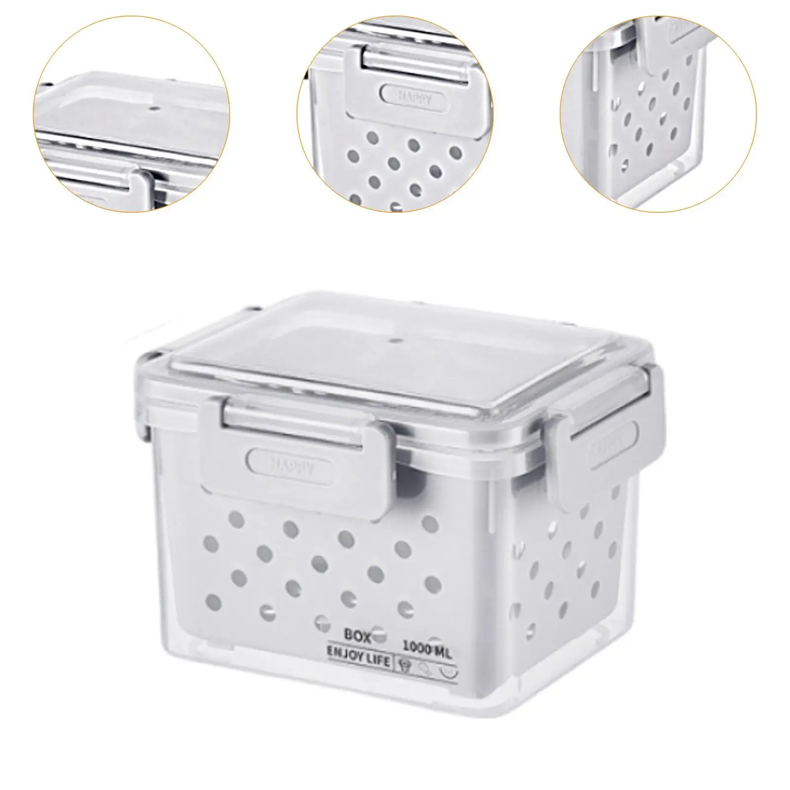 Fruit Storage Container Fridge Organizer Bin for Vegetables Fruits Meat