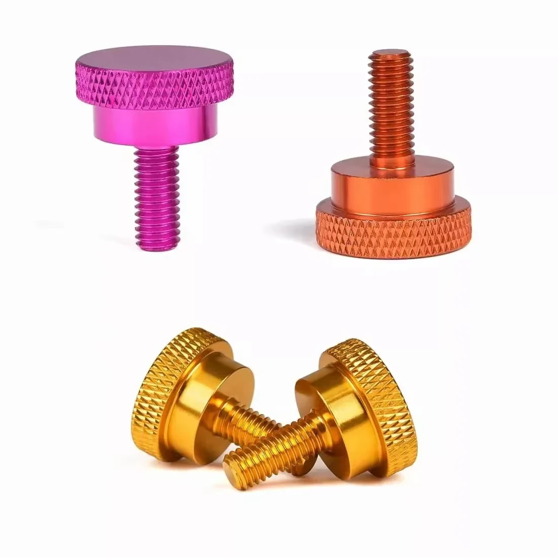 1 Stück/lot M6 x 15mm Eloxierte Aluminiumlegierung Rändelschraube mit hohen Stufen Handgriff-Knopfschrauben Türgriffschrauben – Detail 3