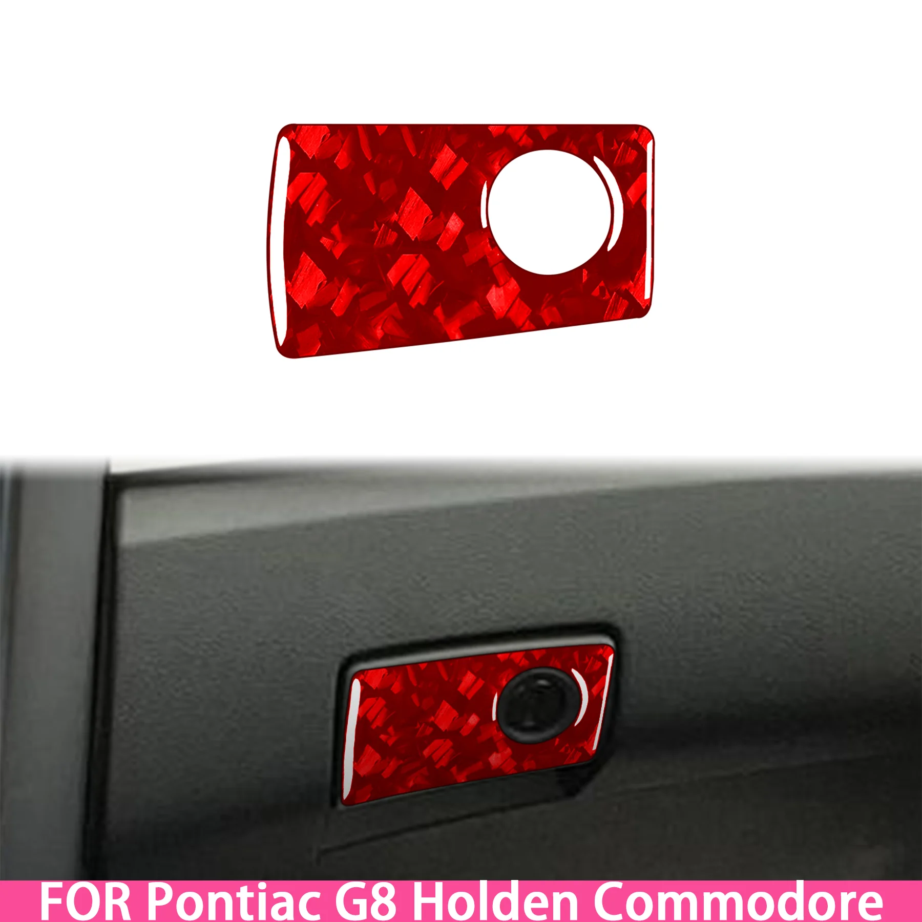 Forged Carbon Fiber Car Passenger Glove Box Handle Decor Accessories Sticker FOR Pontiac G8 2008-2009 Holden Commodore 2006-2012