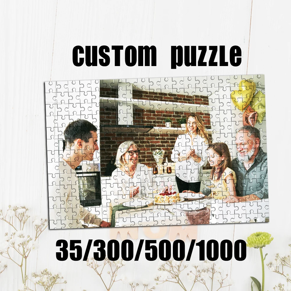 35/300/500pcs  family Customized Photo Custom DIY Personalised Photo Portrait Puzzles Personalized Picture For Kids Toy Comme