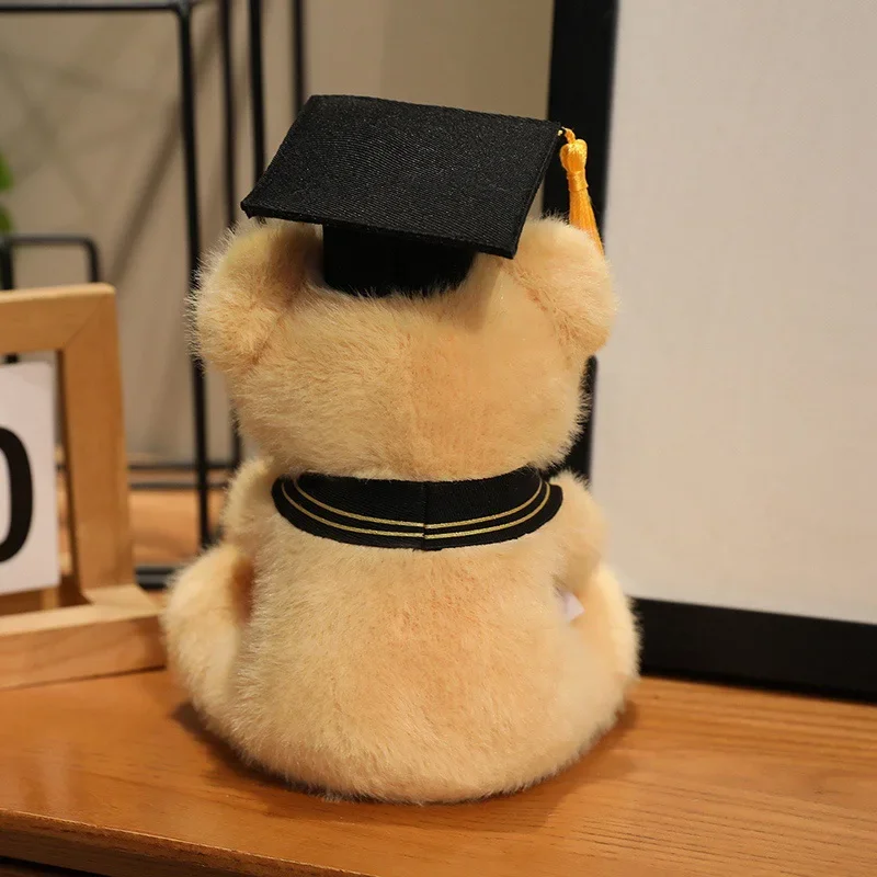 18 cm Nette Arzt Kappe Bär Puppe Kleidung Bär Kuscheltiere Plüsch Spielzeug Jungen Mädchen Studenten Abschluss Geschenk Hause Dekoration – Detail 18
