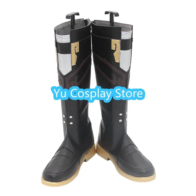 Jing Yuan Cosplay Shoes Game Honkai Star Rail Jingyuan Cosplay Prop PU Leather Shoes Halloween Carnival Boots Custom Made