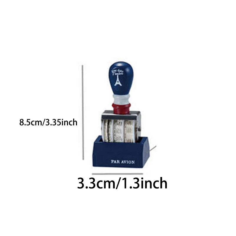 1 قطعة تاريخ الرجعية ختم حساب اليد خاص زكا نمط تقليد البريد تأثير خشبي ختم الأسطوانة ختم سنة شهر يوم الختم #6