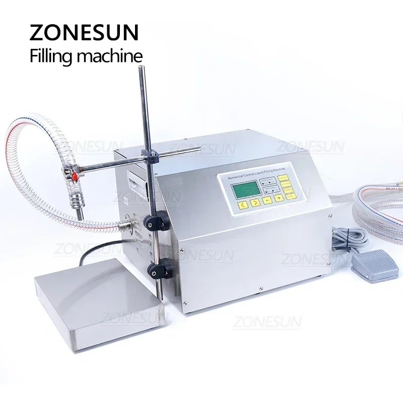 ZONESUN ZS-GP261W محرك شبه أوتوماتيكي للأكل آلة تعبئة الزيت الهيدروليكي والعتاد مضخة قارورة بلاستيكية حشو الزجاجة 150ml-18L #1