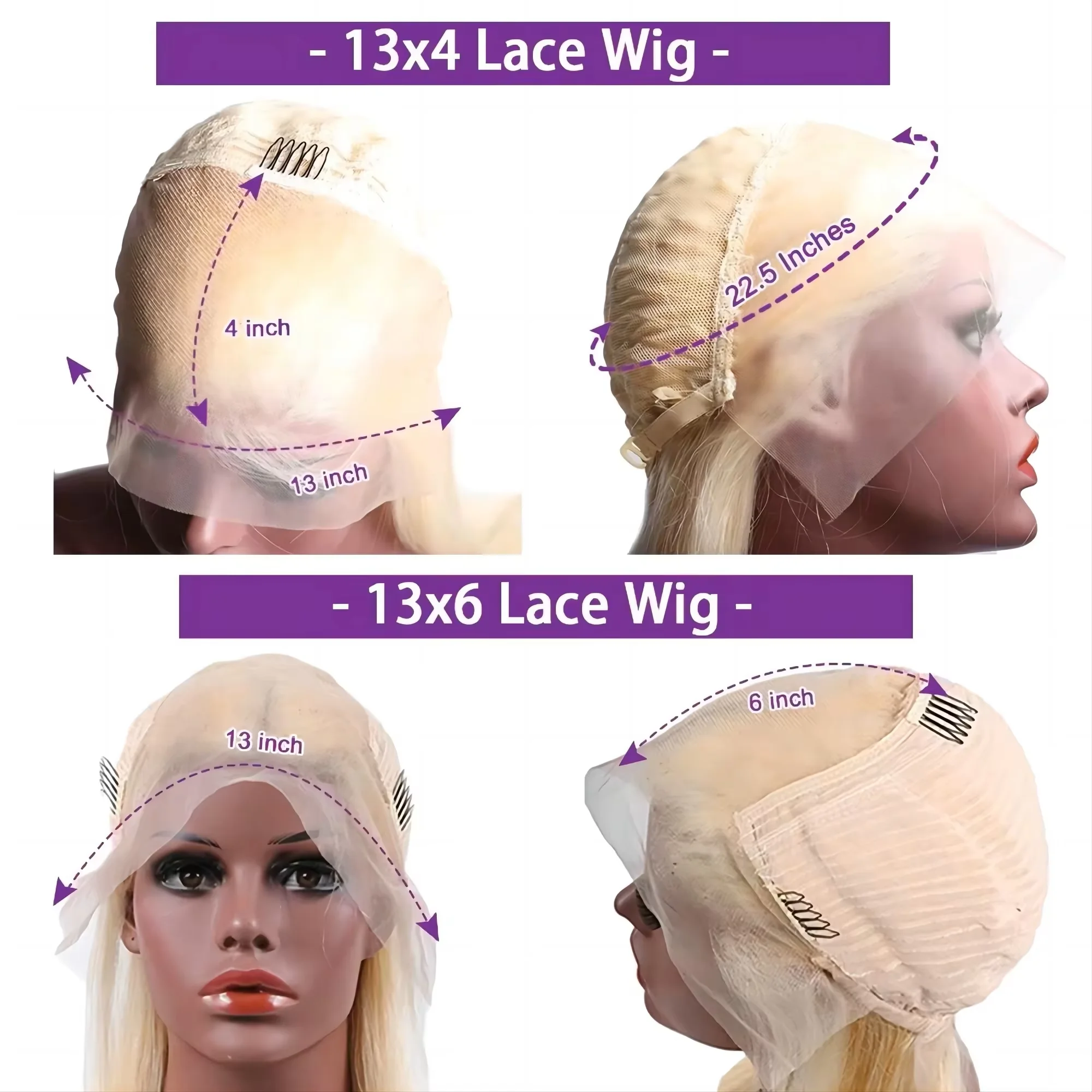 613 Honey Blonde Bone Straight Brazilian Remy Human Hair Wig 13x4 13x6 HD Transparent Lace Frontal Wig Pre Plucked Baby Hair 200% Density Minimal Shed Tangle Free Long Wigs For Women 40 46 Inch view 8