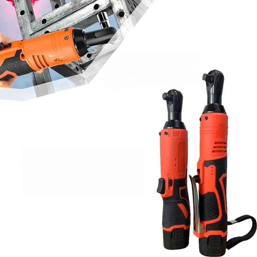 l # 12V/18V Impact Wrench Cordless Rechargeable Electric Wrench 3/8 Inch Right Angle Ratchet Wrenches Impact Driver Power Tool