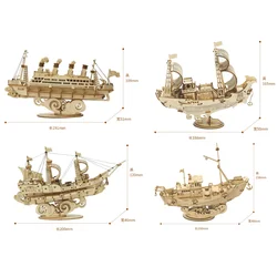 Voyage Century Ship Sailing Boat Cruise 3D Wooden Puzzle Building Model Toy Wood Woodcraft Construction Kit Boy Girl Friend Gift