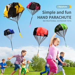 1/6 Sets Hand Throwing Parachute Kids Outdoor Funny Toys Game Play Toys for Children Fly Parachute Sport with Mini Soldier Game
