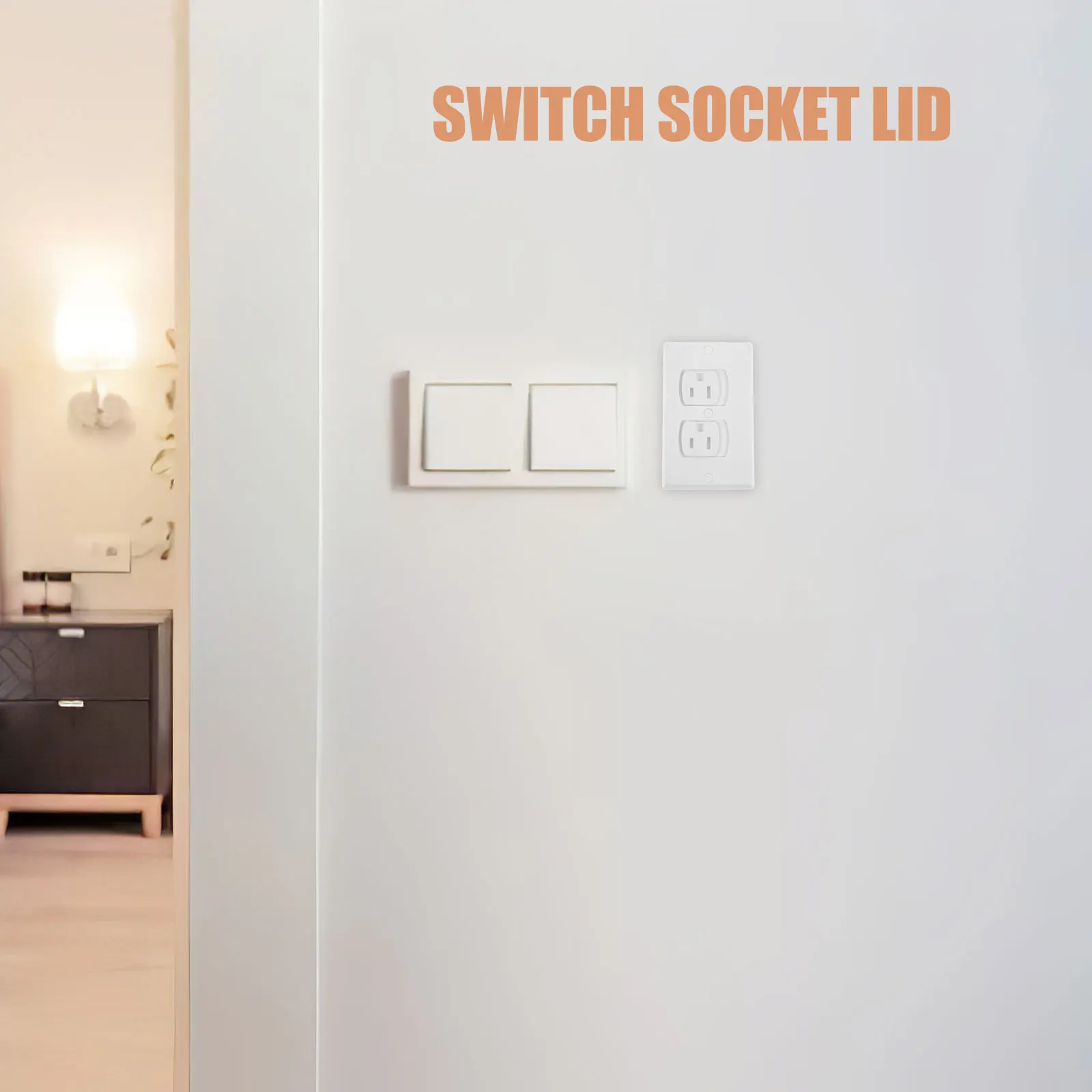 

10pcs Abs Insulated Outlet Covers Self-Closing Socket Plug Covers Childproof Electric Outlet Safety Plates For Home Use Wall