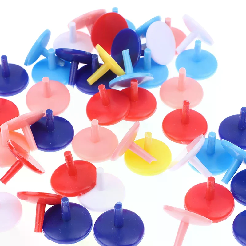 50Pcs/Pack Golf Ball Mark Portable Round Shaped Plastic Flat Golf Ball Position Markers Random Color Golf Accessories