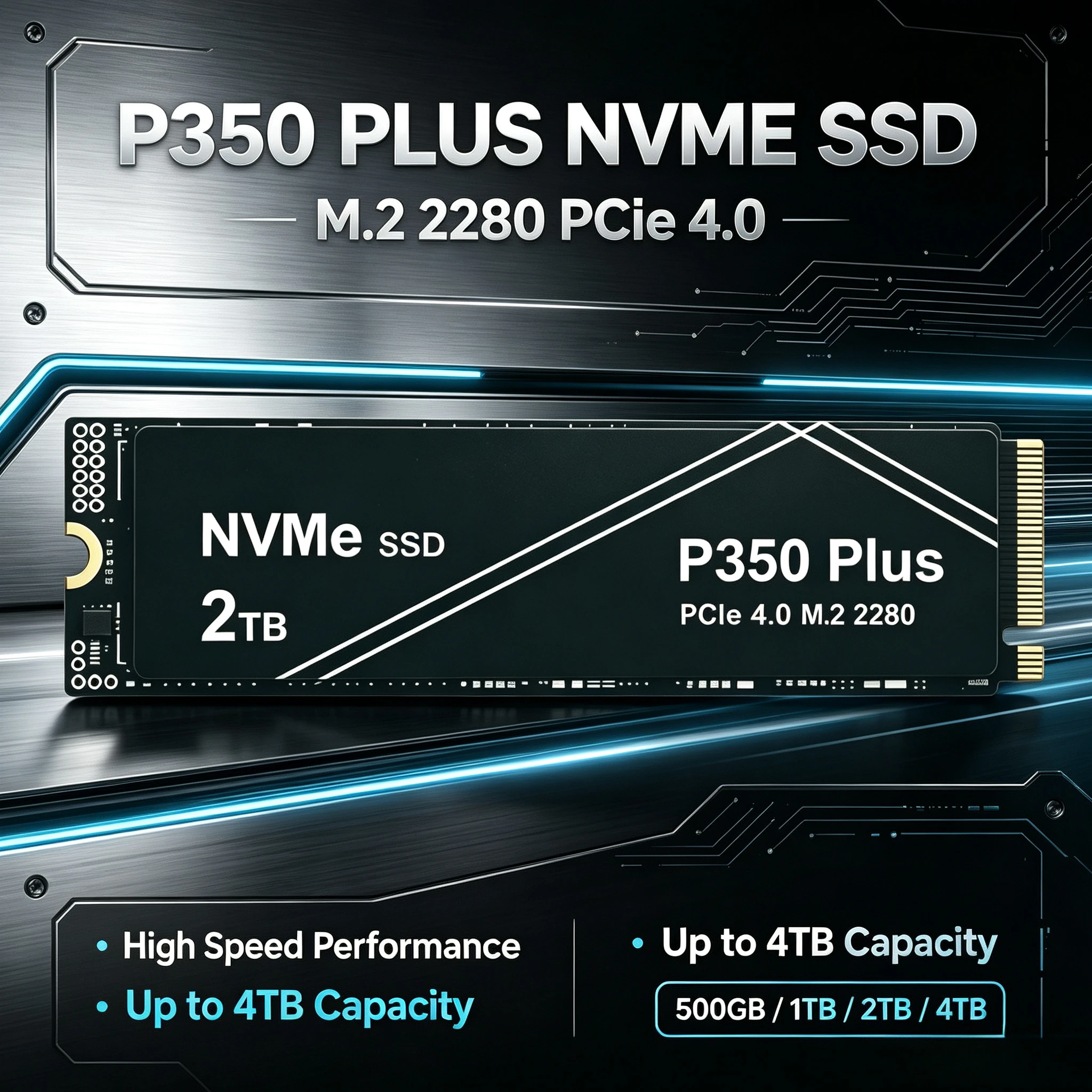 New P350 PLUS 1TB 2TB 4TB NVMe PCIe Gen4 m.2.2280 SSD Solid State Drives for Gaming Computer Laptop PS5