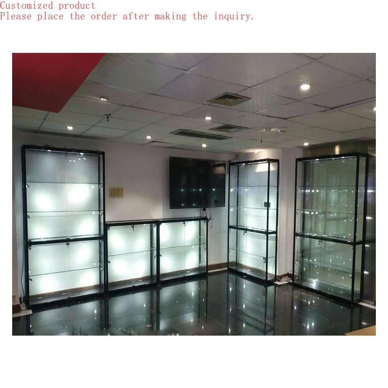 

Custom.Lighting Glass showcase Display Cabinet with Cheap Price