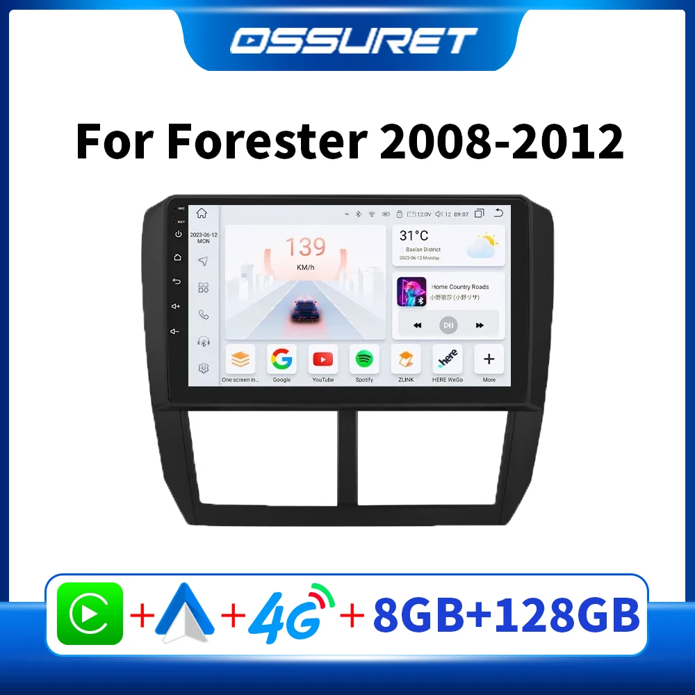 

Автомагнитола на Android для Subaru Forester 2008-2012 для Impreza wrx, автомобильный мультимедийный плеер 2DIN, головное устройство Carplay 7862 DSP WIFI