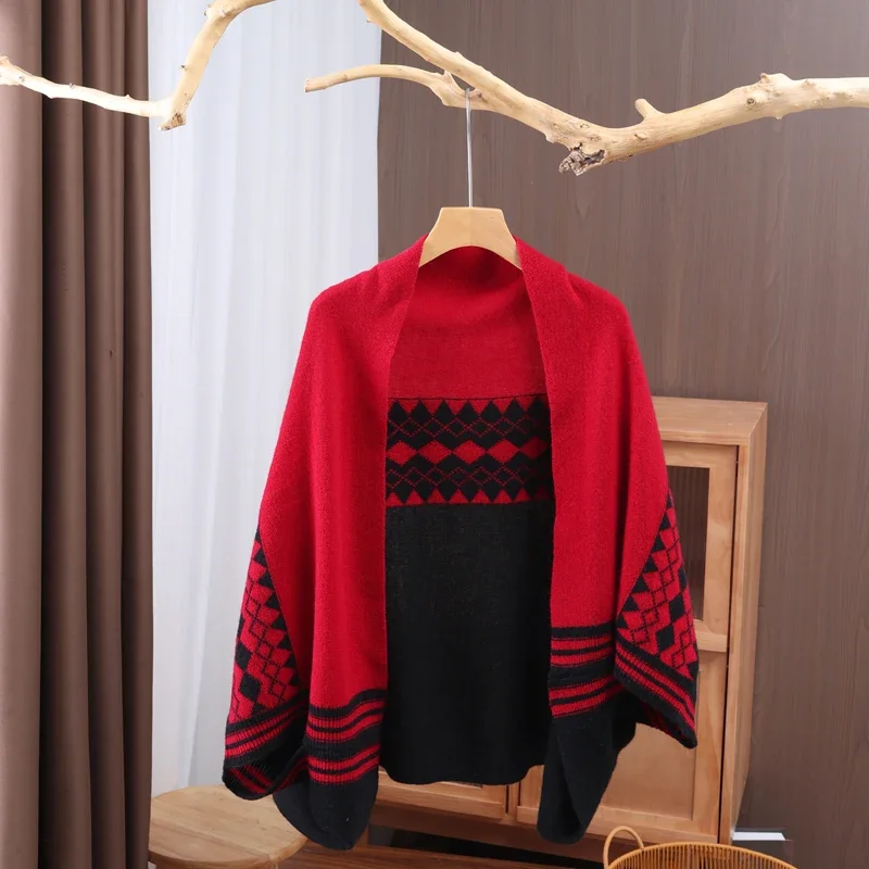 

100% шерсть, однотонная шерстяная шаль на одно плечо с ромбовидной сеткой, теплый модный, мягкий, приятный для кожи, уличный дорожный навес