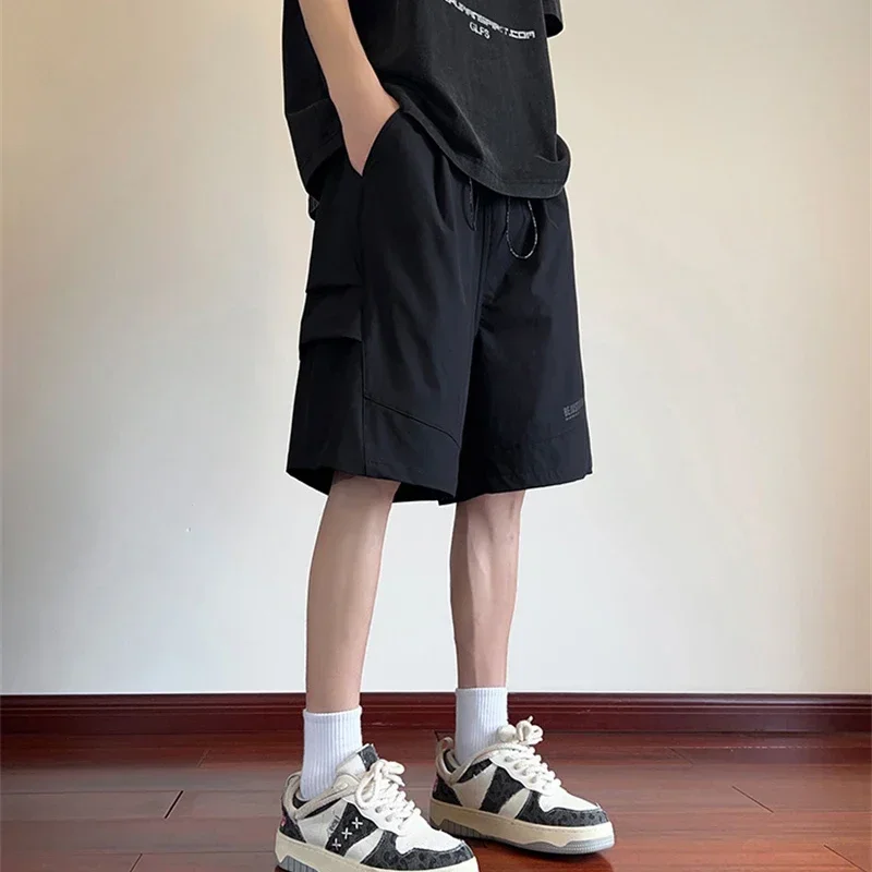 Summer Casual Baggy Breathable Men\'s Cargo Shorts Gym Sports Beach Y2K Streetwear Shorts Hip Hop Fashion Bermuda Short Pants