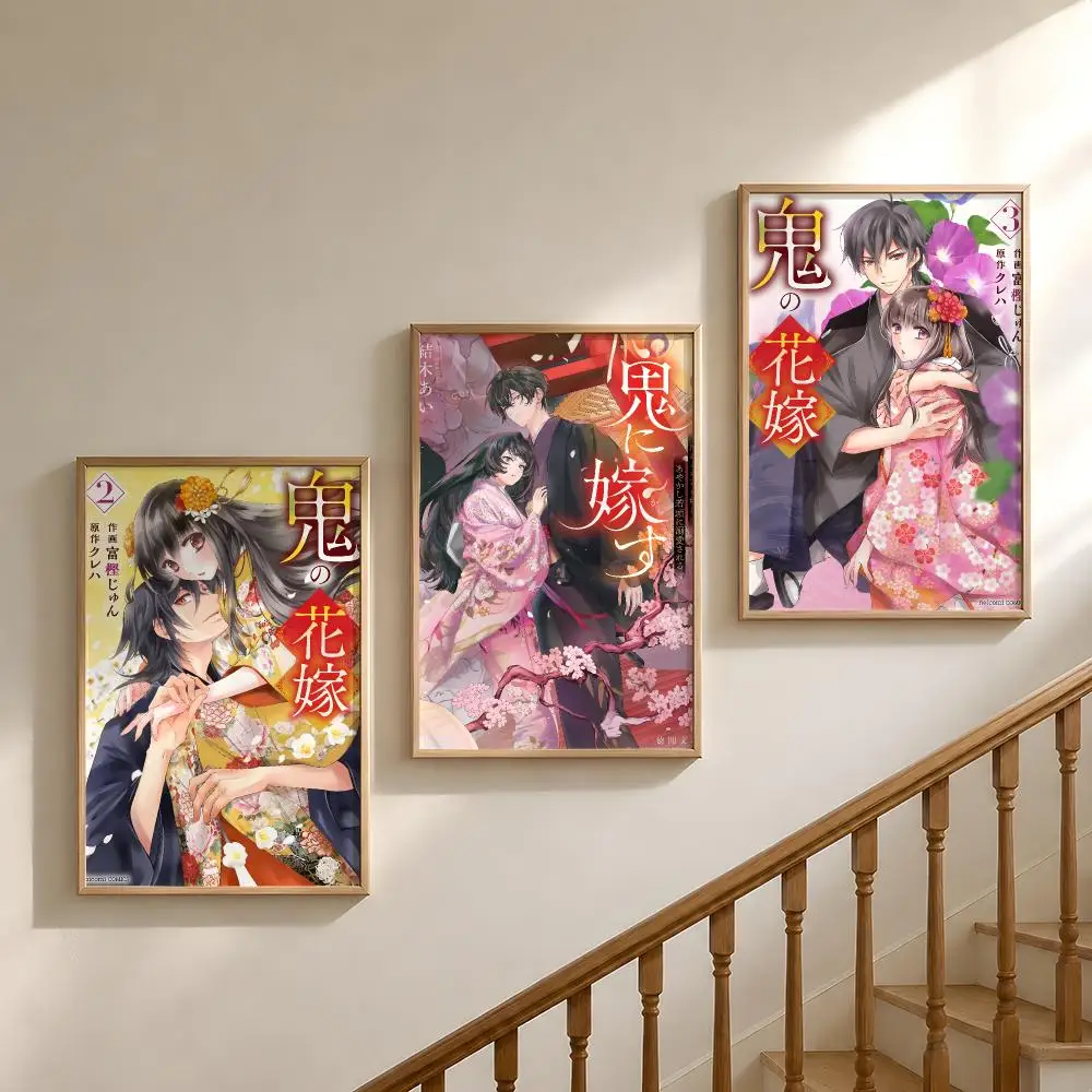 Manga The Ogres Bride Oni No Hanayome Poster Waterproof HD Modern Peel And Stick Wall Decor Bedroom Living Room Dorm Office