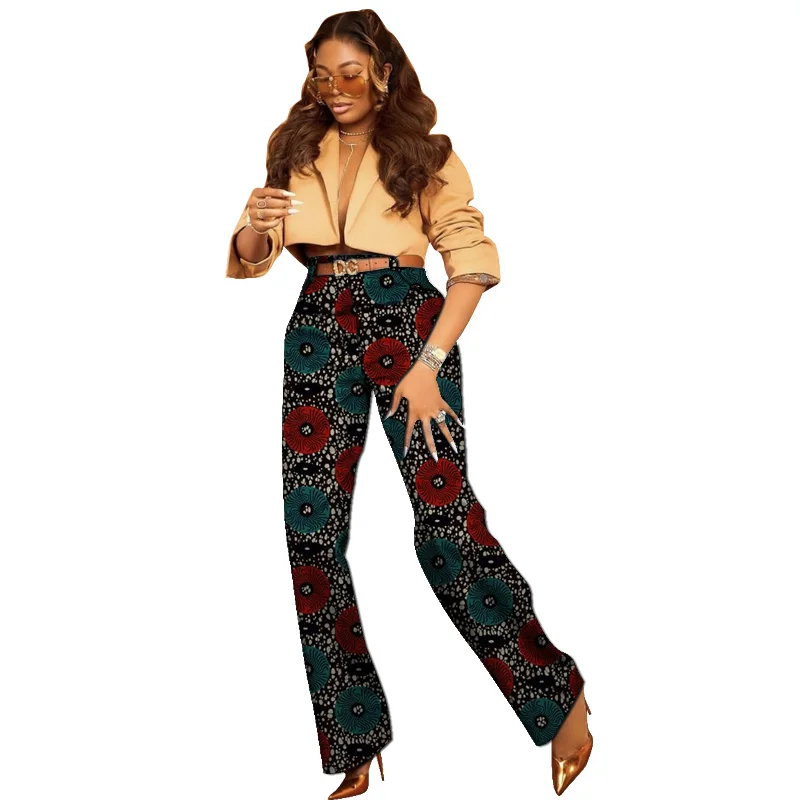 

African Dashiki Print Women Trouser Original Design Tailor Made Traditional Ankara Clothing Print Dashiki Fabirc Pants