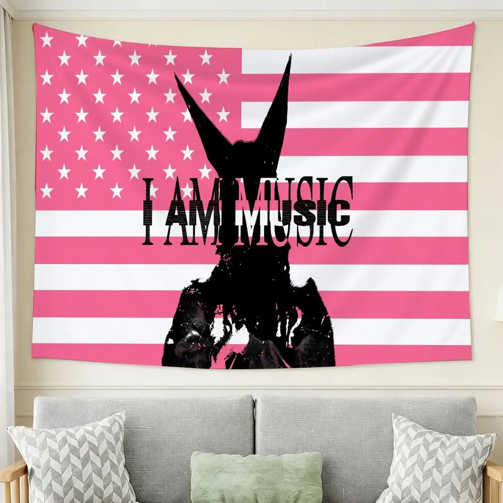 Rapper P-Playboi Carti Tapestry Wall Hanging Tapestry Aesthetic Room Decor Banners for Bedroom Living Room Outdoor Party