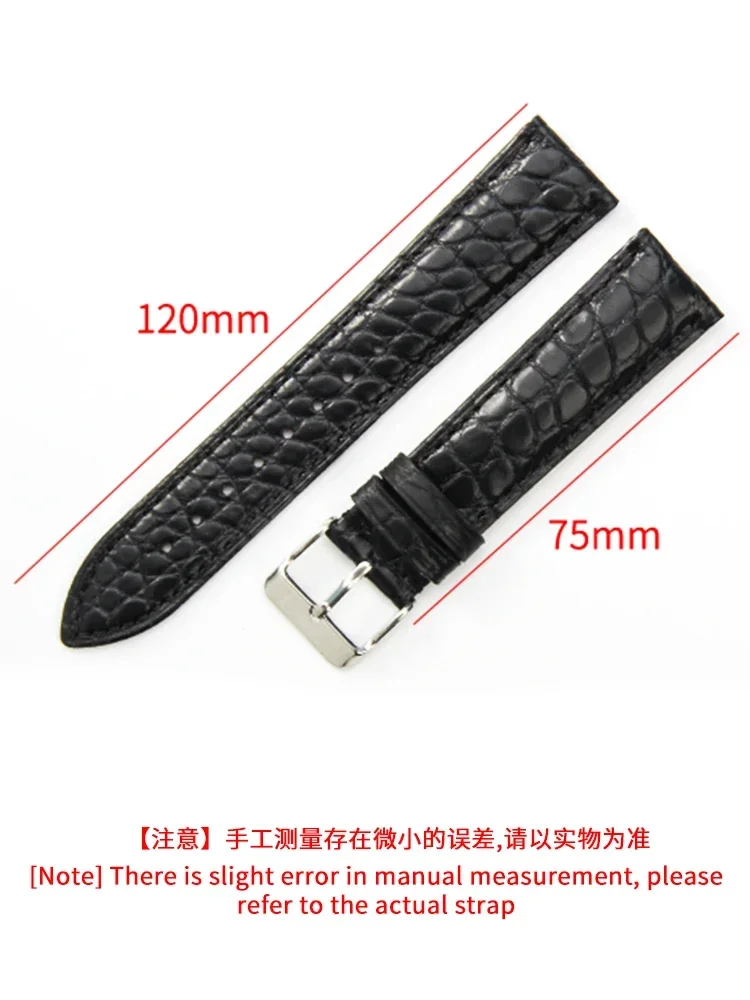 Comfortable Waterproof 19 20 22 24mm Crocodile Skin Watchband for Omega Jaeger-LeCoultre Tissot Mido IWC Longines Watch Band