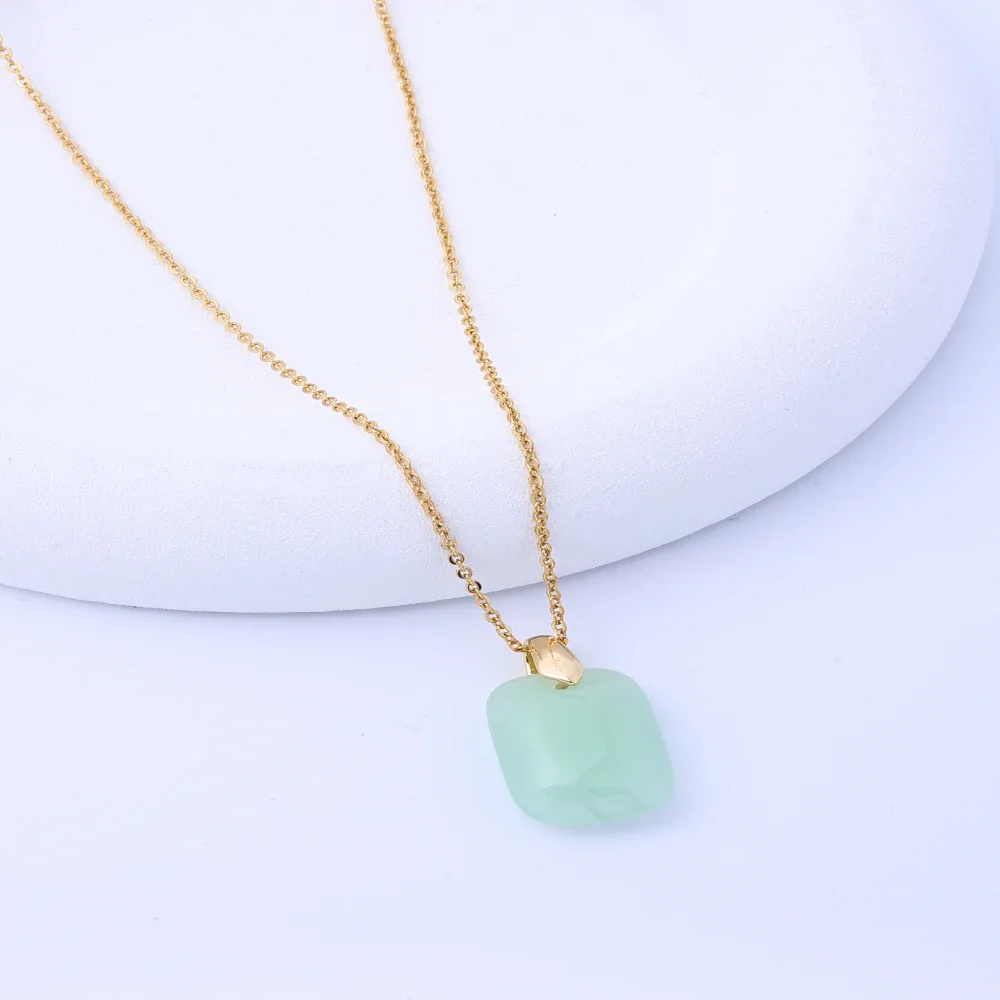 الرجعية الصينية تقليد Hetian اليشم النحاس عملة قلادة-بسيطة تنوعا الراقية التيتانيوم الصلب قلادة مجوهرات الديكور f