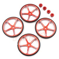 YEAH RACING ALUMINUM SET UP WHEELS FOR 1:10 M CHASSIS BLUE#YT-0142BU