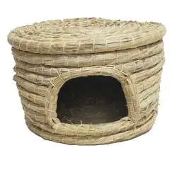 Straw Woven Bird Nest Poultry Incubation Bed Poultry Incubation Bed Bird Breeding House for Pigeon Parrot Hamster Squirrel