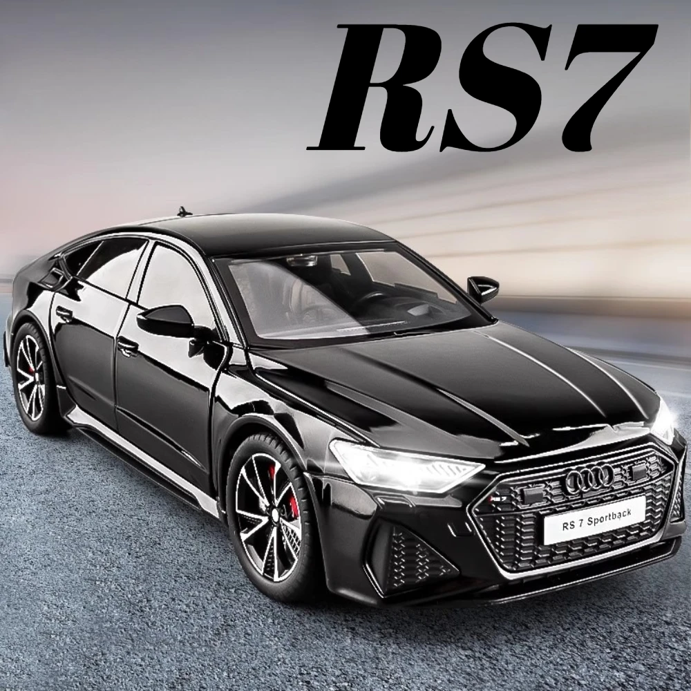 

1:24 Scale RS7 R8 V10 Sports Car Model Toy Diecast Metal Sound Light Pull Back Vehicles Models Toys Collectibles Birthday Gifts
