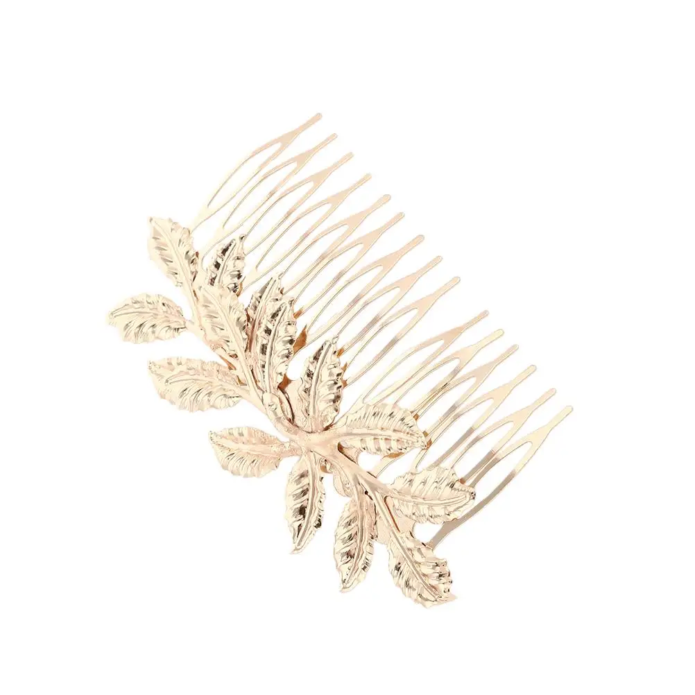 

Hair Comb 3 Pcs Comfortable Alloy Insertion Leaves Bridal Easy to Fix Fashionable Wedding Party Prom Accessories Gift