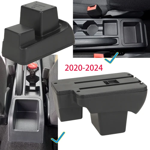 Imagen 2 del producto Para Volkswagen POLO caja de reposabrazos para Volkswagen virtus VW Polo reposabrazos de coche 2020-2025 caja de almacenamiento automática dedicada accesorios de coche