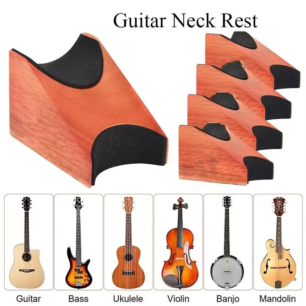 

Support Pillow Guitar Wooden Neck Bracket Mahogany Material Professional Guitar Neck Rest Multi-function Vertical