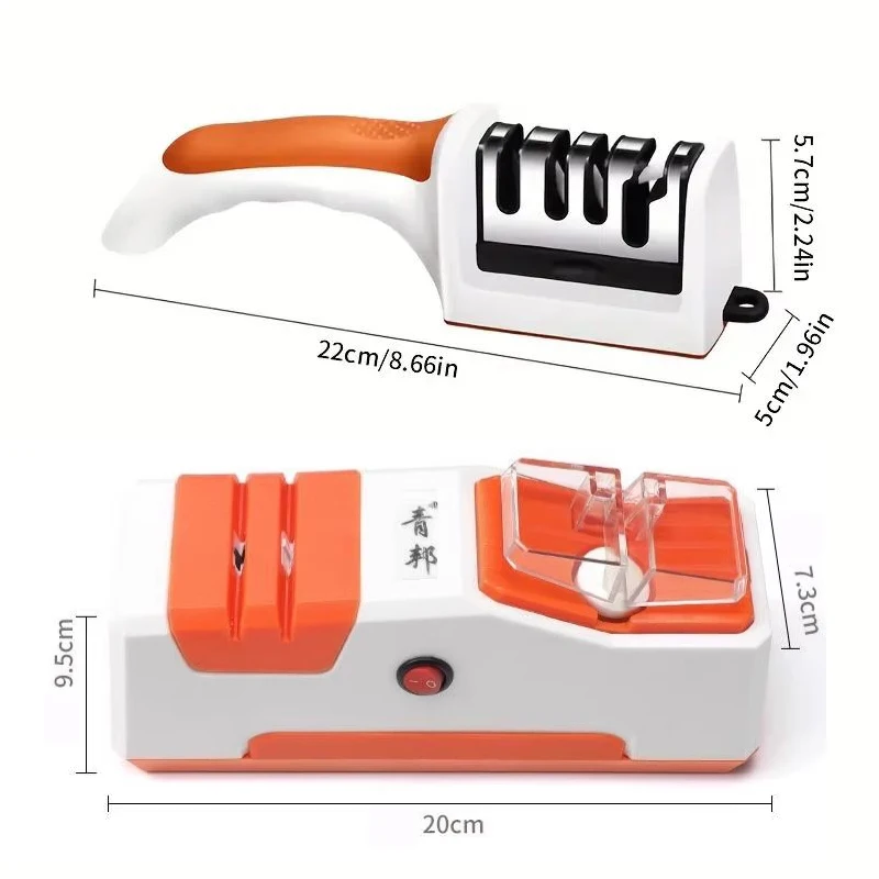 2024 New electric knife sharpener, women\'s home kitchen knife sharpener, plug upgrade style electric fast sharpener