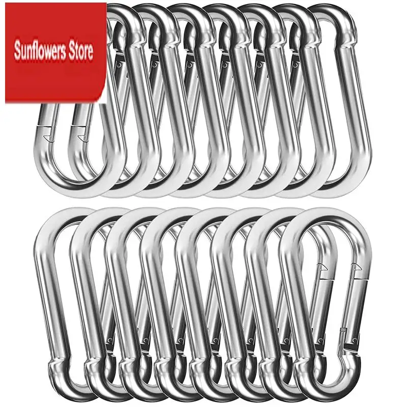 

ABRM-30PCS 4-дюймовый сверхмощный пружинный карабин с карабином, пружинный карабин с защелкой для качелей, гамака, тренажерного зала на открытом воздухе