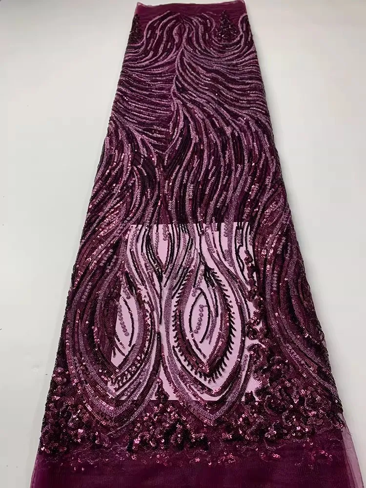 

1yard Exquisite floral striped sequin embroidery tissu new gauze fabric wedding Dress cheongsam fabric for clothing