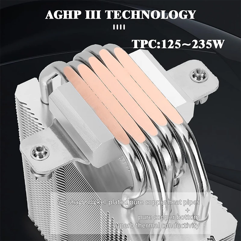 Thermalright AK120 SE 5 Heat Pipe Direct Touch Type CPU Air-cooling Radiator AGHP Anti-gravity 120mm 1550RPM CPU Cooling Fan