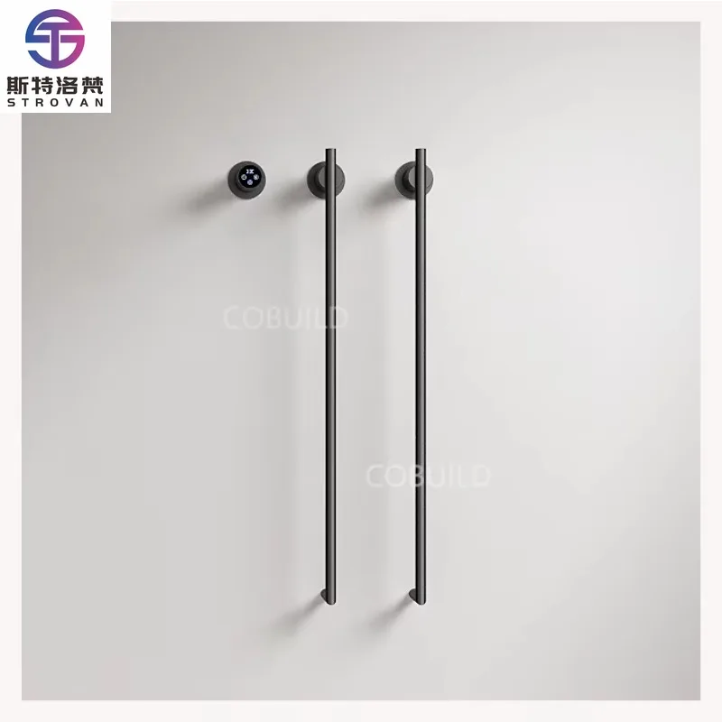 

High End Towel Warmer for Bath Heated Drying Rack 31 Inch Thermostat Electric Towel Rail