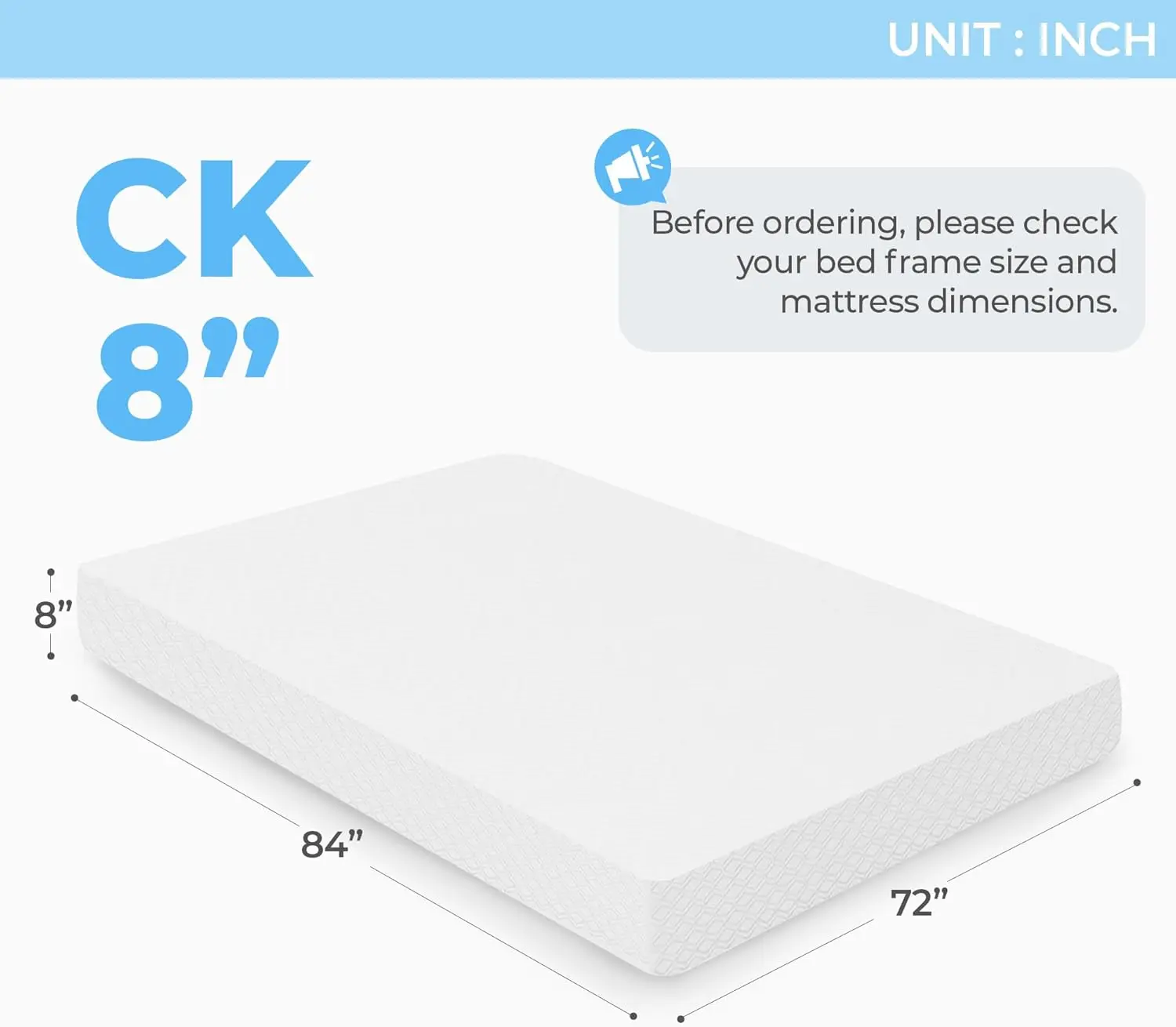 8 Inch Cal King Cooling Gel Memory Foam Mattress Medium Firm CertiPUR-US Certified Mattress in a Box Enhanced Pressure Relief Re