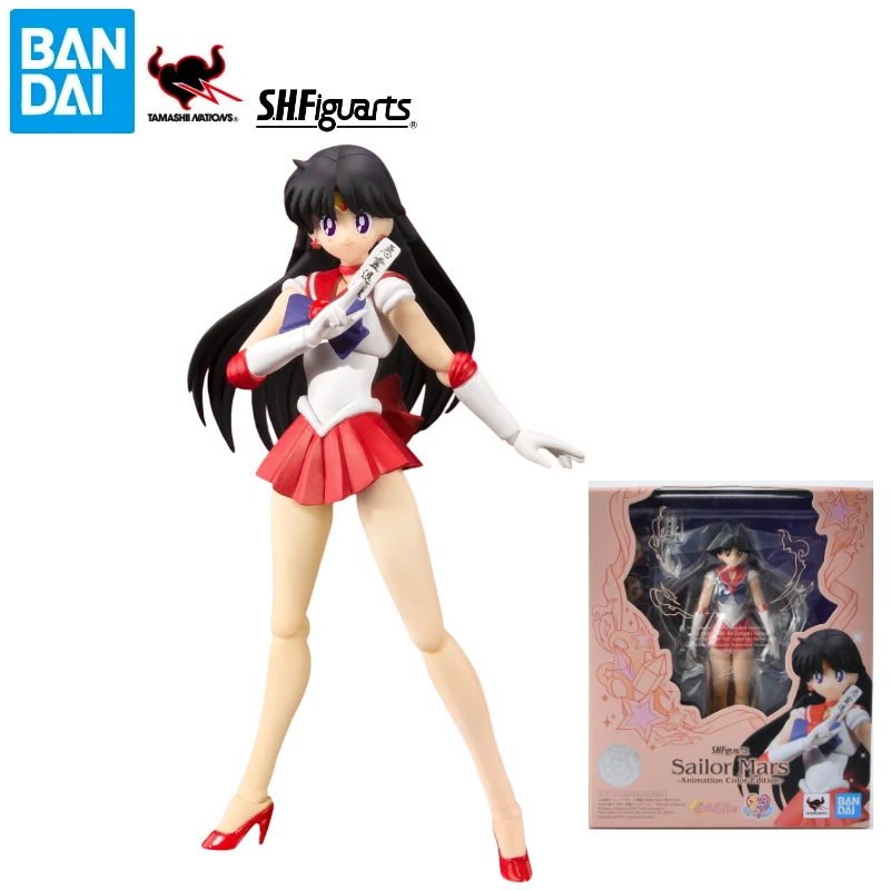 In Stock New Genuine Bandai SHF Sailor Moon Series Sailor Mars -Animation Color Version-Available Figure Collectible Doll Gift