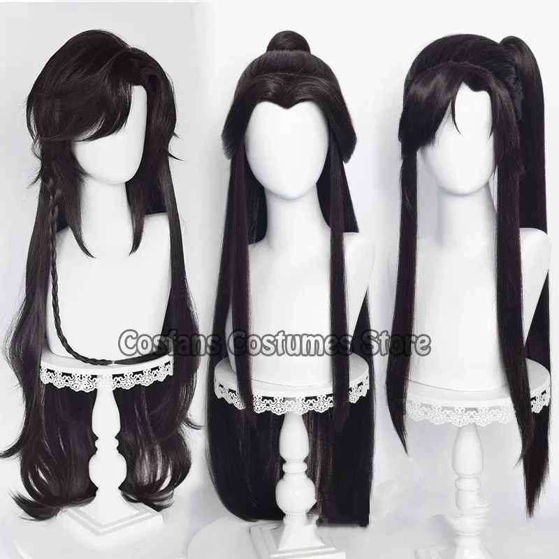 

Hua Cheng San Lang Wig Heaven Officials Blessing Cosplay Tian Guan Ci Fu Huacheng Xie Lian Cosplay Black Hairs Cosplay Wig+Cap