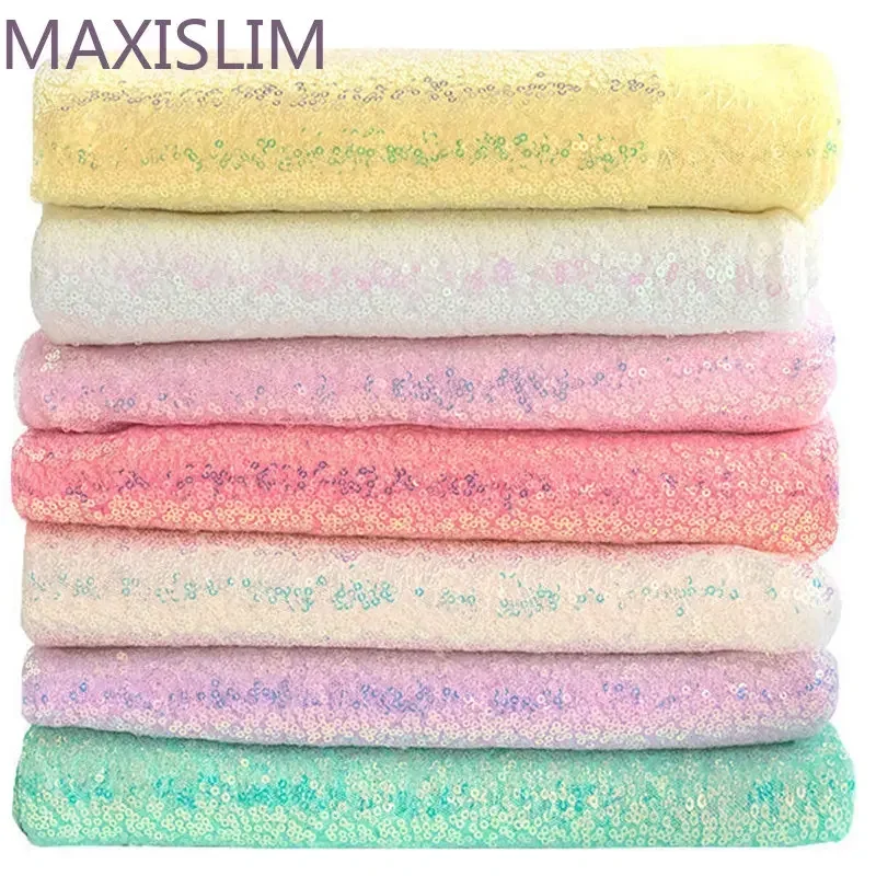 3MM High Quality Mesh Sequin Fabric Skirt Performance Clothing Fabric DIY Decoration Wide:125CM