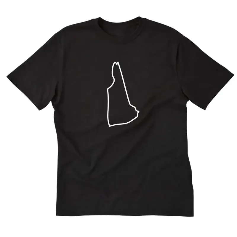 New Hampshire Outline T Shirt State Cotton Place Name Vacation Moving Away