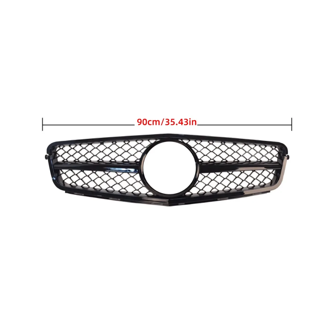 Front Bumper Grille Grill Tuning Accessories For Mercedes Benz C Class W204 2007-2014 C180 C200 C250 C300 AMG GT Diamond Style view 6