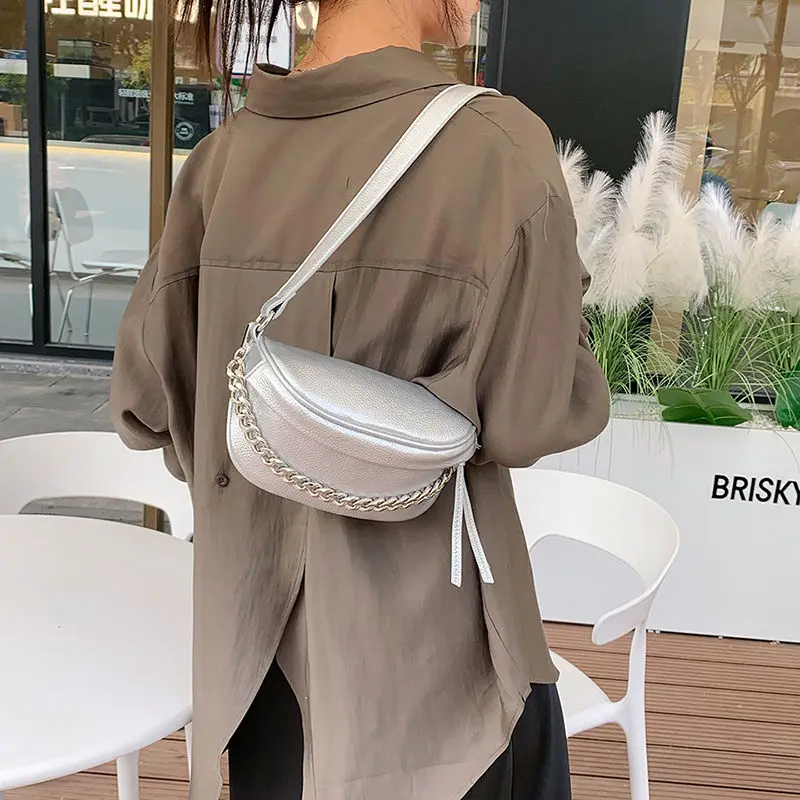 NIGEDU borse a tracolla da donna con tracolla larga borsa a tracolla in pelle PU di alta qualità catena di design borse e portafogli da donna bolsas