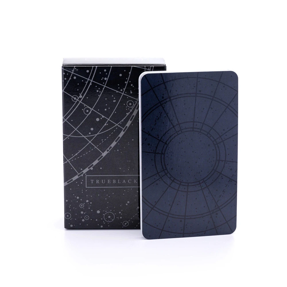 Veri carte dei tarocchi neri Set di 78 carte Gioco di divinazione Regalo Gioco da tavolo Oracoli e divinazione