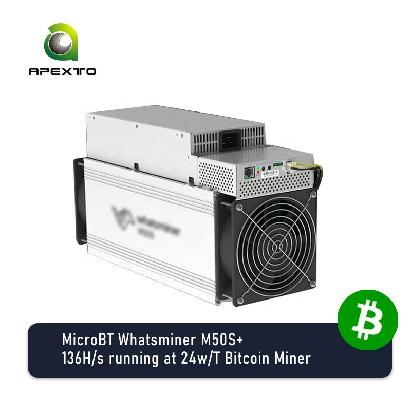 Whatsminer M50S+142T 3130W ASIC Miner Crypto Machine BTC Bitcoin Miner Include PSU Power Supply