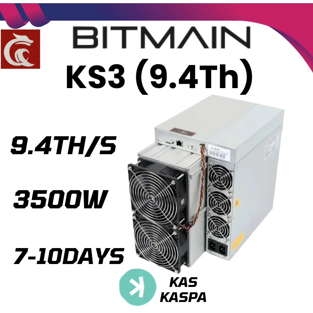 Wholesale price Bitmain ANTMINER KAS Miner new Asic KS3 9.4T