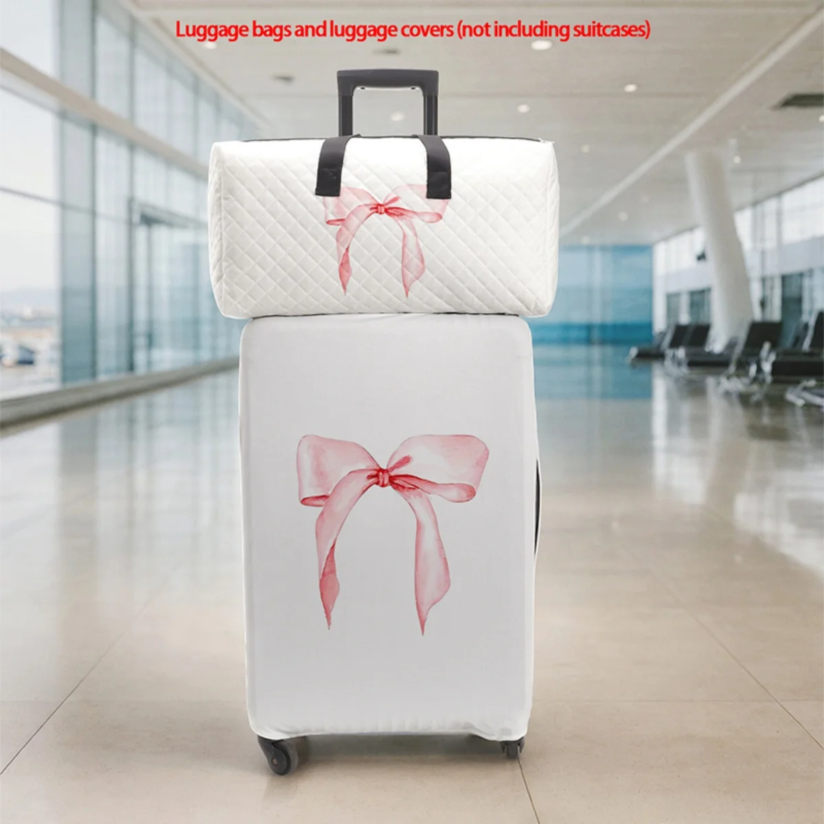 

2pc Foldable, large-capacity, lightweight, unisex travel sports luggage set with protective cover